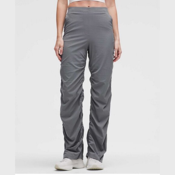 Lululemon Dance Studio Slim-Fit High-Rise Flared Pant Solar Gray Ruche Leg - Picture 1 of 14